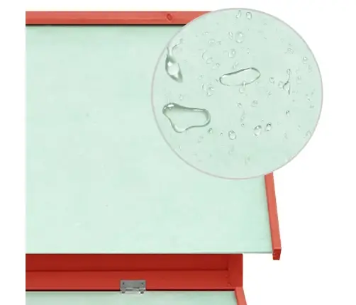 Vistu Būris, 150X96X110 Cm, Sarkans Ar Baltu, Egles Masīvkoks Vidaxl