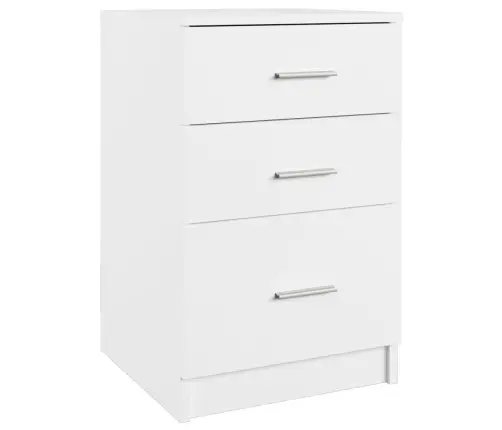 Naktsskapītis, Balts, 40X40X63 Cm, Inženierijas Koks Vidaxl