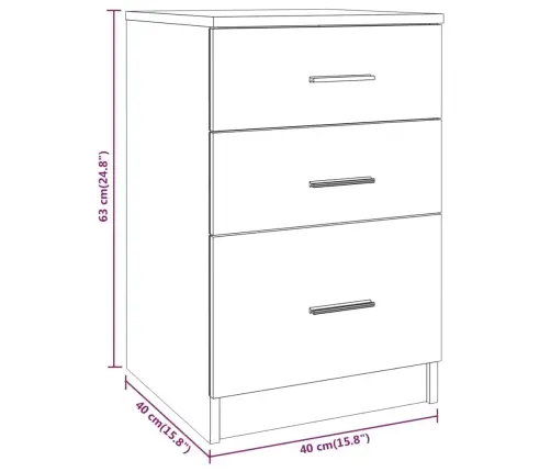 Öökapp, Betoonhall, 40 X 40 X 63 cm Tehispuit