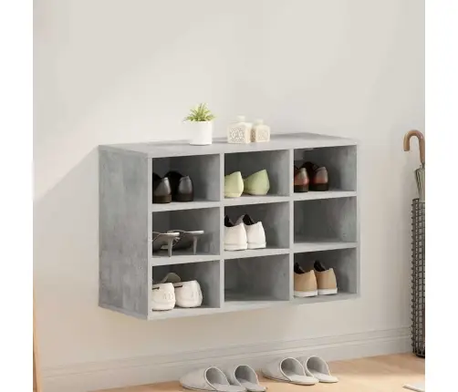 Apavu Skapis Betona Pelēka 103X30X51 Cm Inženierijas Koks Vidaxl