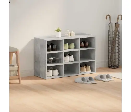 Apavu Skapis Betona Pelēka 103X30X51 Cm Inženierijas Koks Vidaxl