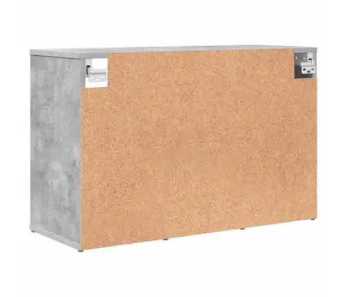 Apavu Skapis Betona Pelēka 103X30X51 Cm Inženierijas Koks Vidaxl