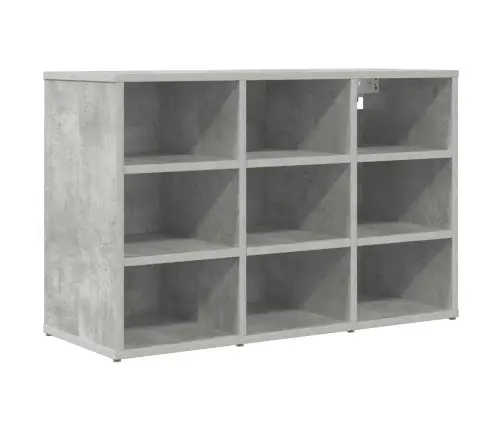 Apavu Skapis Betona Pelēka 103X30X51 Cm Inženierijas Koks Vidaxl