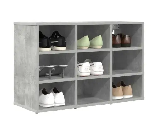 Apavu Skapis Betona Pelēka 103X30X51 Cm Inženierijas Koks Vidaxl