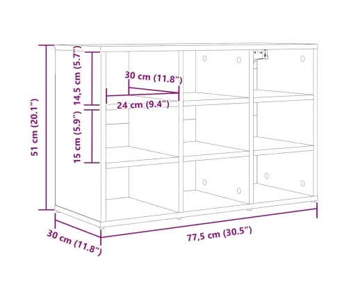 Apavu Skapis Betona Pelēka 103X30X51 Cm Inženierijas Koks Vidaxl