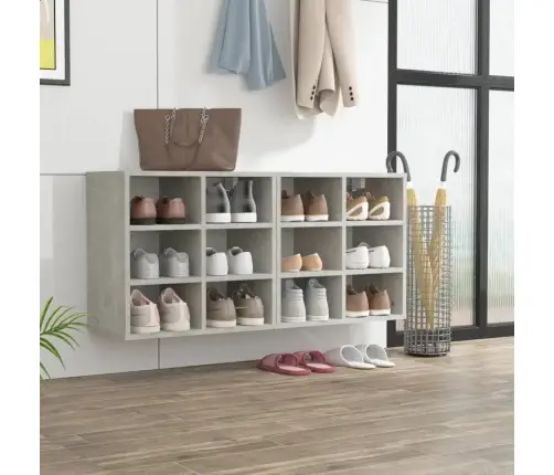 Apavu Plaukti, 2 Gab., Betona Pelēki, 52,5X30X50 Cm Vidaxl