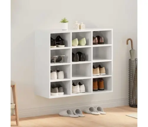 Apavu Skapis Ar Plauktu Balts 103X30X51 Cm Inženierijas Koks Vidaxl