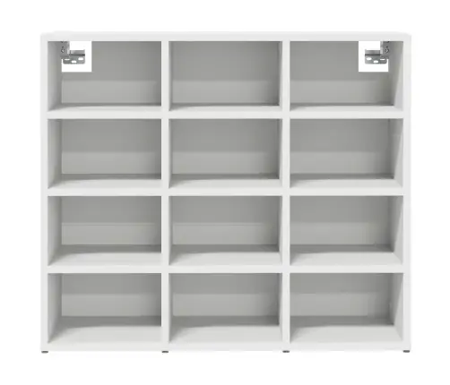 Apavu Skapis Ar Plauktu Balts 103X30X51 Cm Inženierijas Koks Vidaxl