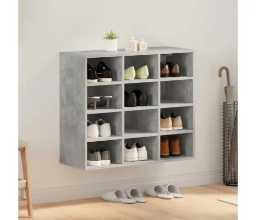 Apavu Skapis Betona Pelēka 103X30X51 Cm Inženierijas Koks Vidaxl