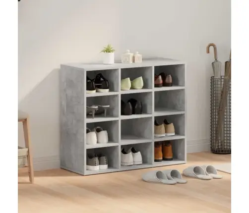 Apavu Skapis Betona Pelēka 103X30X51 Cm Inženierijas Koks Vidaxl