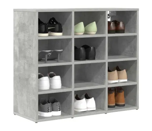 Apavu Skapis Betona Pelēka 103X30X51 Cm Inženierijas Koks Vidaxl