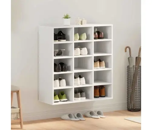 Apavu Skapis Ar Plauktu Balts 103X30X51 Cm Inženierijas Koks Vidaxl