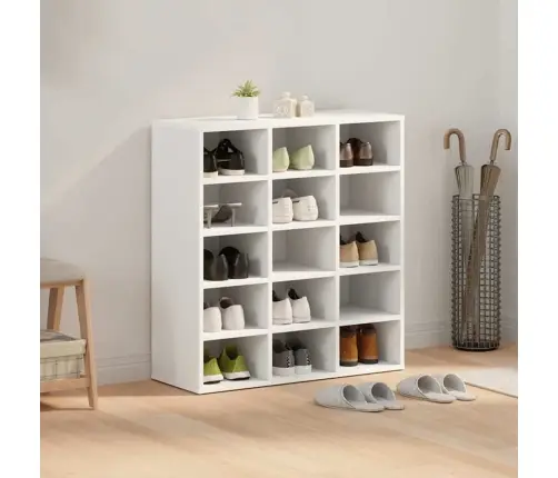 Apavu Skapis Ar Plauktu Balts 103X30X51 Cm Inženierijas Koks Vidaxl