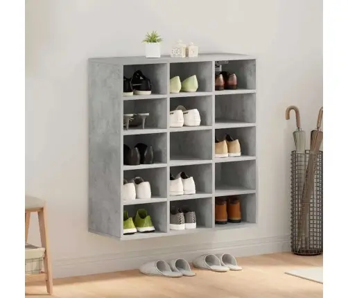 Jalatsikapp Riiuliga Betoonihall 77.5 X 30 X 83.5 Cm Tehispuit Jalatsikapp Riiuliga Betoonihall 77.5 X 30 X 83.5 Cm Tehispuit