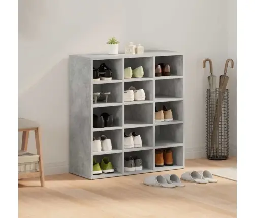 Jalatsikapp Riiuliga Betoonihall 77.5 X 30 X 83.5 Cm Tehispuit Jalatsikapp Riiuliga Betoonihall 77.5 X 30 X 83.5 Cm Tehispuit