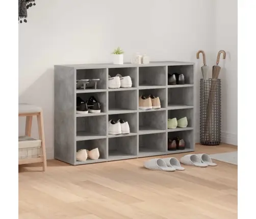 Apavu Skapis Betona Pelēka 103X30X51 Cm Inženierijas Koks Vidaxl