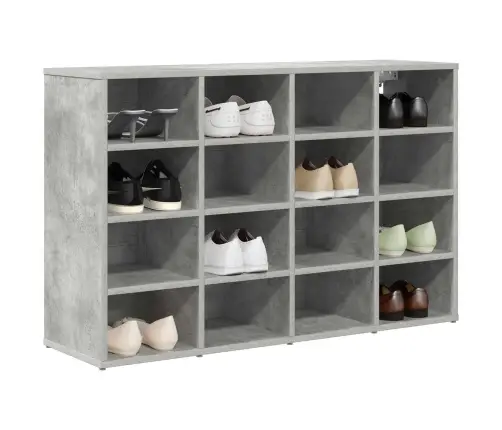 Apavu Skapis Betona Pelēka 103X30X51 Cm Inženierijas Koks Vidaxl