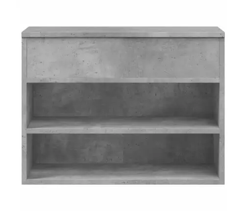 Apavu Plaukts, Betona Pelēks, 60X30X45 Cm, Inženierijas Koks Vidaxl