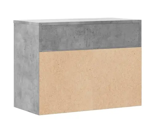 Apavu Plaukts, Betona Pelēks, 60X30X45 Cm, Inženierijas Koks Vidaxl