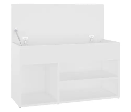 Jalatsipink, Valge, 80 X 30 X 45 cm Tehispuit