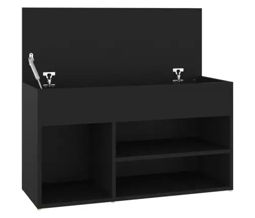 Jalatsipink, Must, 80 X 30 X 45 cm Tehispuit