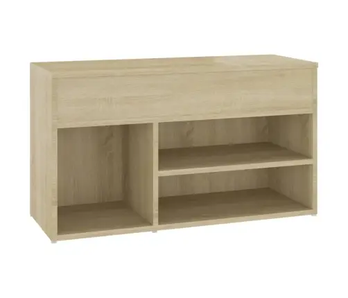 Batų Suoliukas, Sonoma Ąžuolo, 80X30X45cm Apdirbta Mediena