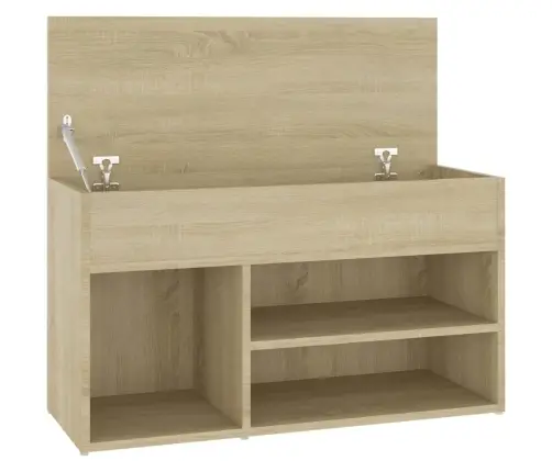 Batų Suoliukas, Sonoma Ąžuolo, 80X30X45cm Apdirbta Mediena