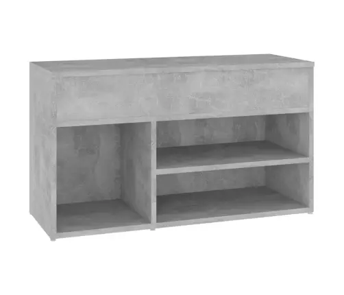 Apavu Plaukts, Betona Pelēks, 80X30X45 Cm, Inženierijas Koks Vidaxl