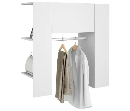 Esikukapp, Valge 97,5X37X99 cm Tehispuit