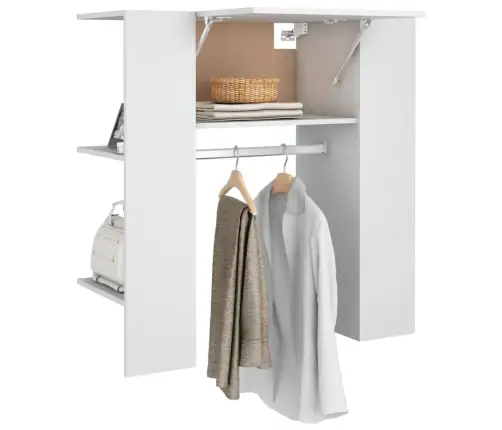 Esikukapp, Valge 97,5X37X99 cm Tehispuit