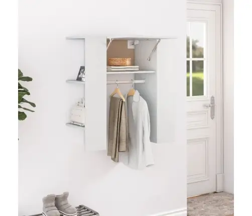 Esikukapp, Valge 97,5X37X99 cm Tehispuit