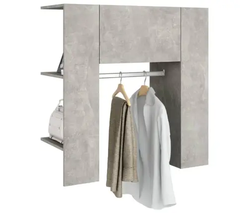 Gaiteņa Skapītis, Betonpelēks, 97,5X37X99 Cm, Inženierijas Koks Vidaxl