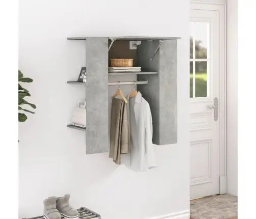 Gaiteņa Skapītis, Betonpelēks, 97,5X37X99 Cm, Inženierijas Koks Vidaxl