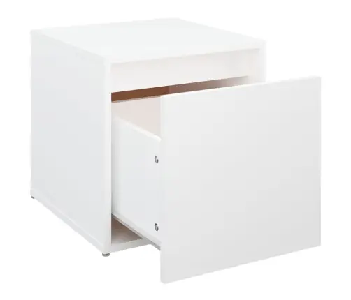 Dėžė-Stalčius, Baltos Spalvos, 40,5X40X40cm Apdirbta Mediena