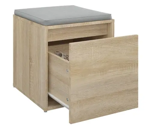 Kaste Ar Atvilktni, Ozolkoka, 40,5X40X40 Cm, Inženierijas Koks Vidaxl