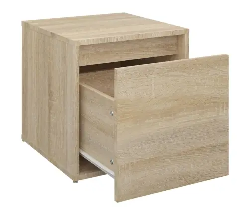 Kaste Ar Atvilktni, Ozolkoka, 40,5X40X40 Cm, Inženierijas Koks Vidaxl