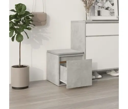 Kaste Ar Atvilktni, Pelēka, 40,5X40X40 Cm, Inženierijas Koks Vidaxl