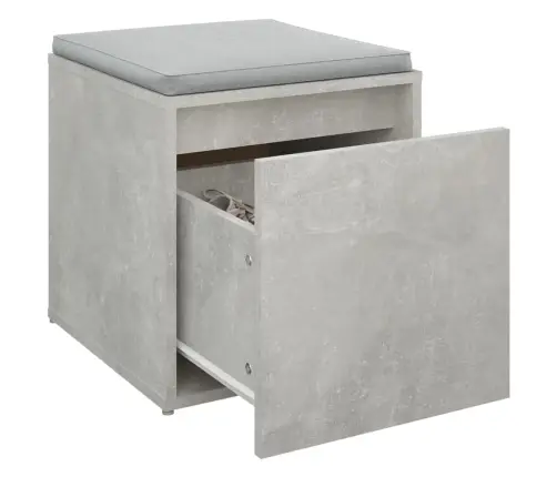 Kaste Ar Atvilktni, Pelēka, 40,5X40X40 Cm, Inženierijas Koks Vidaxl