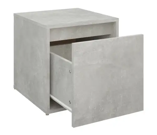 Kaste Ar Atvilktni, Pelēka, 40,5X40X40 Cm, Inženierijas Koks Vidaxl