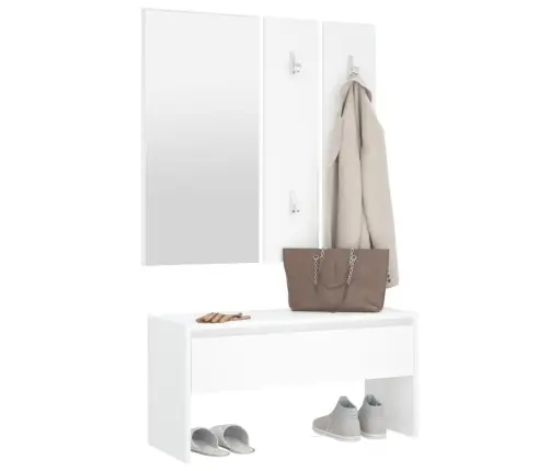 Gaiteņa Mēbeļu Komplekts, Balts, Inženierijas Koks  Vidaxl