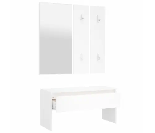 Gaiteņa Mēbeļu Komplekts, Balts, Inženierijas Koks  Vidaxl