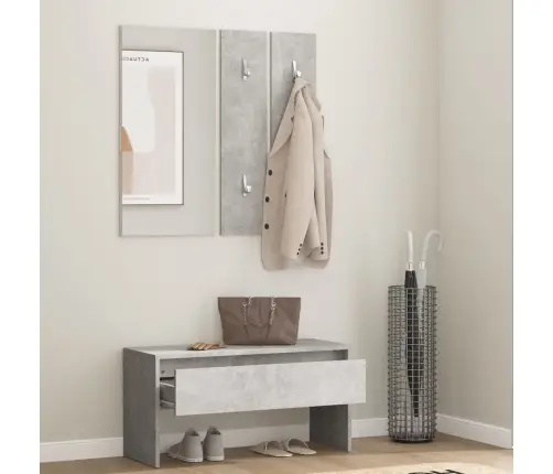 Gaiteņa Mēbeļu Komplekts, Betona Pelēks, Inženierijas Koks Vidaxl