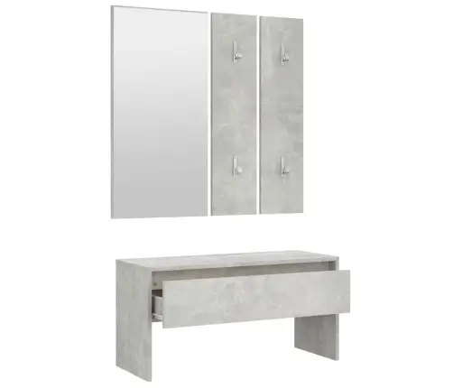 Gaiteņa Mēbeļu Komplekts, Betona Pelēks, Inženierijas Koks Vidaxl