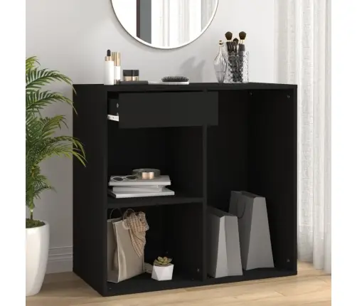 Kosmētikas Plaukts, 80X40X75 Cm, Inženierijas Koks, Melns Vidaxl