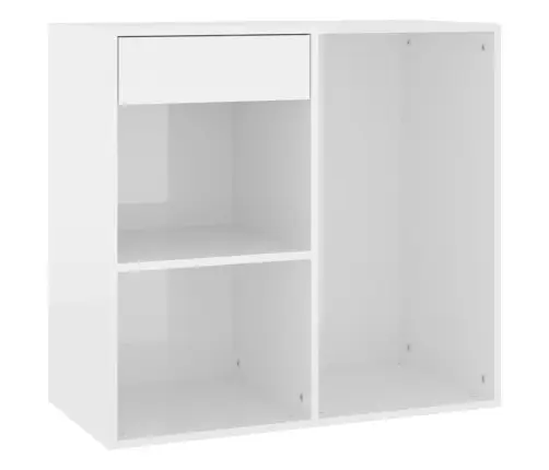 Kosmeetikakapp, Kõrgläikega Valge, 80 X 40 X 75 cm Tehispuit