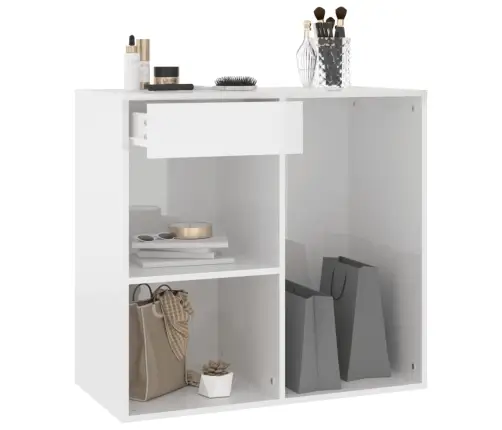 Kosmeetikakapp, Kõrgläikega Valge, 80 X 40 X 75 cm Tehispuit