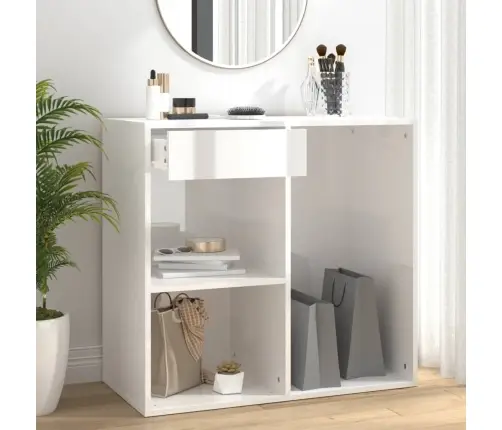 Kosmeetikakapp, Kõrgläikega Valge, 80 X 40 X 75 cm Tehispuit