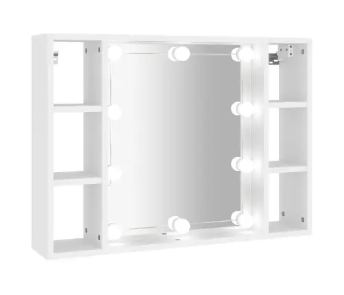 Spoguļskapītis Ar Led, Balts, 76X15X55 Cm Vidaxl