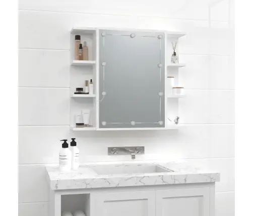 Veidrodinė Spintelė Su Led Apšvietimu, Balta, 70X16,5X60Cm