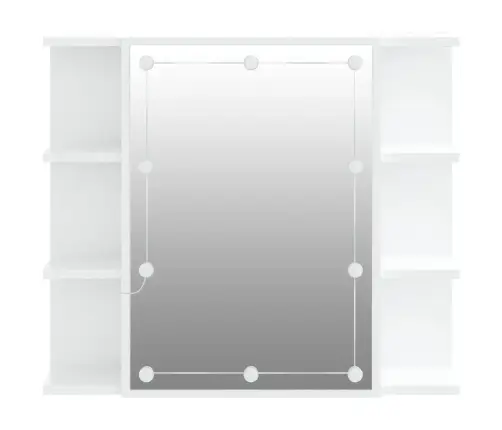 Veidrodinė Spintelė Su Led Apšvietimu, Balta, 70X16,5X60Cm